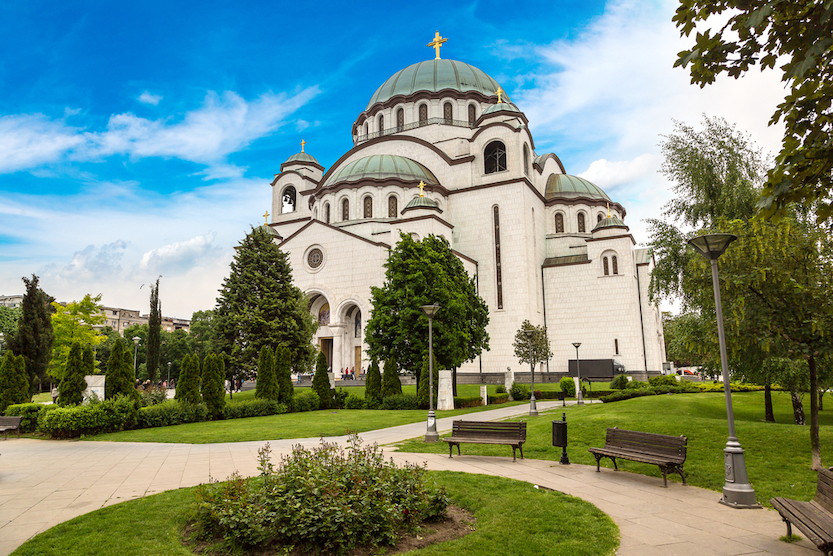 church of Saint Sava in Belgrade with blue sky, things to do in Belgrade, - church of Saint Sava in Belgrade with blue sky, things to do in Belgrade,