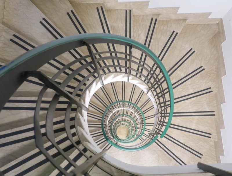 IMG_5936 - RomeHello Hostel Review, The RomeHello Hostel spiral staircase