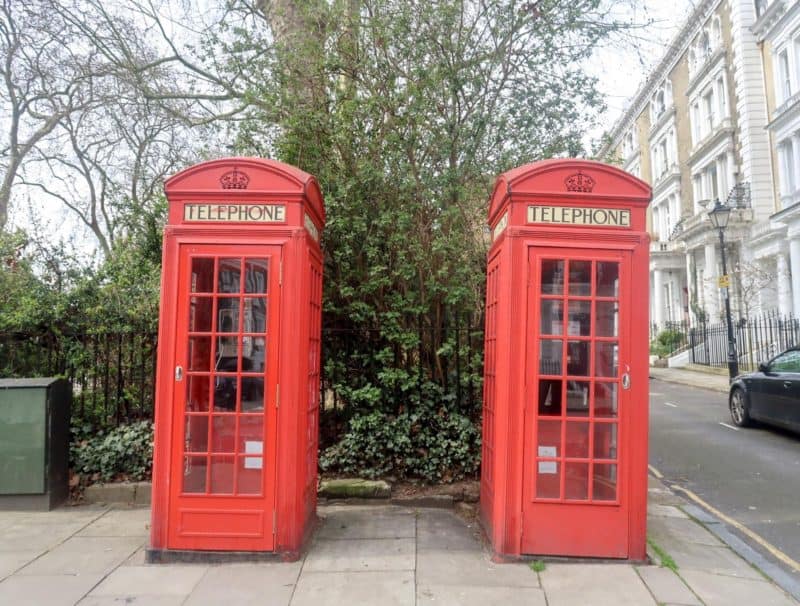 Primrose hill - Regents Canal Walk, Primrose Hill Red Phone Boxes