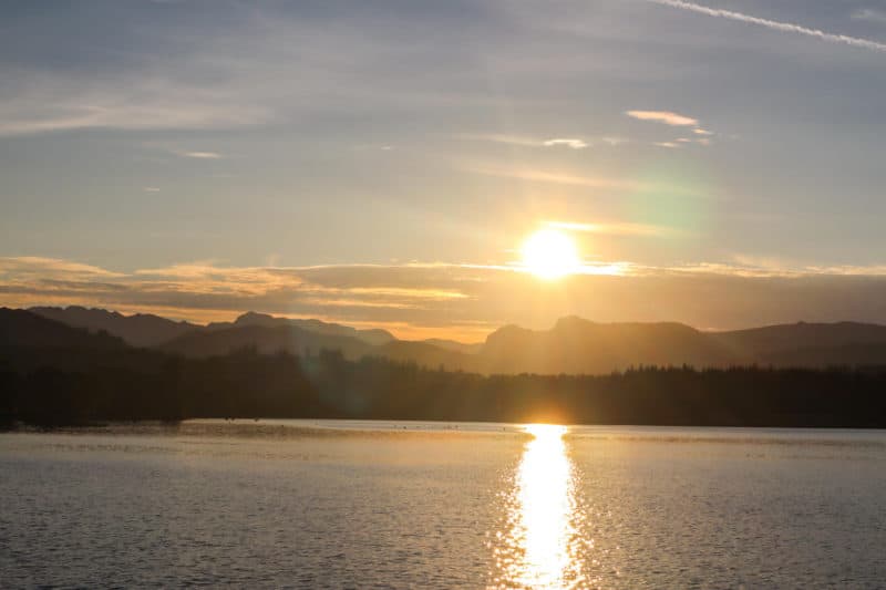 Lake Windermere sunset - things to do in Lake Windermere, boat cruise