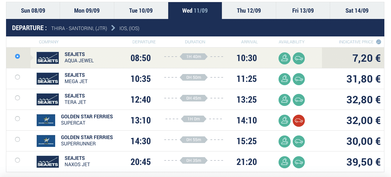 Lets Ferry Santorini to Ios times and prices - Ios Greece Party, Lets Ferry Santorini to Ios times and prices