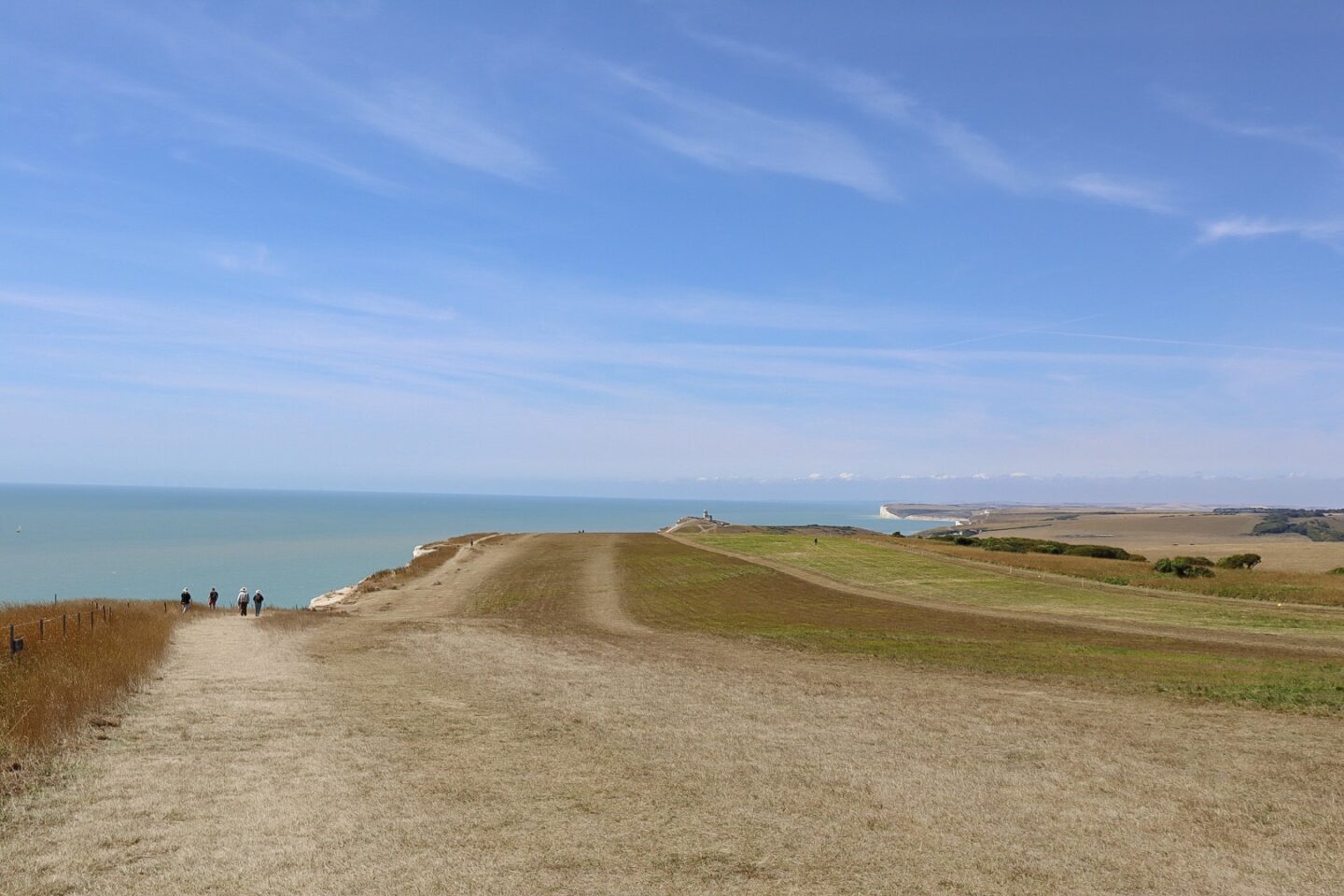 Seven Sisters Cliffs from London, fields by cliffs - Seven Sisters Cliffs from London, fields by cliffs