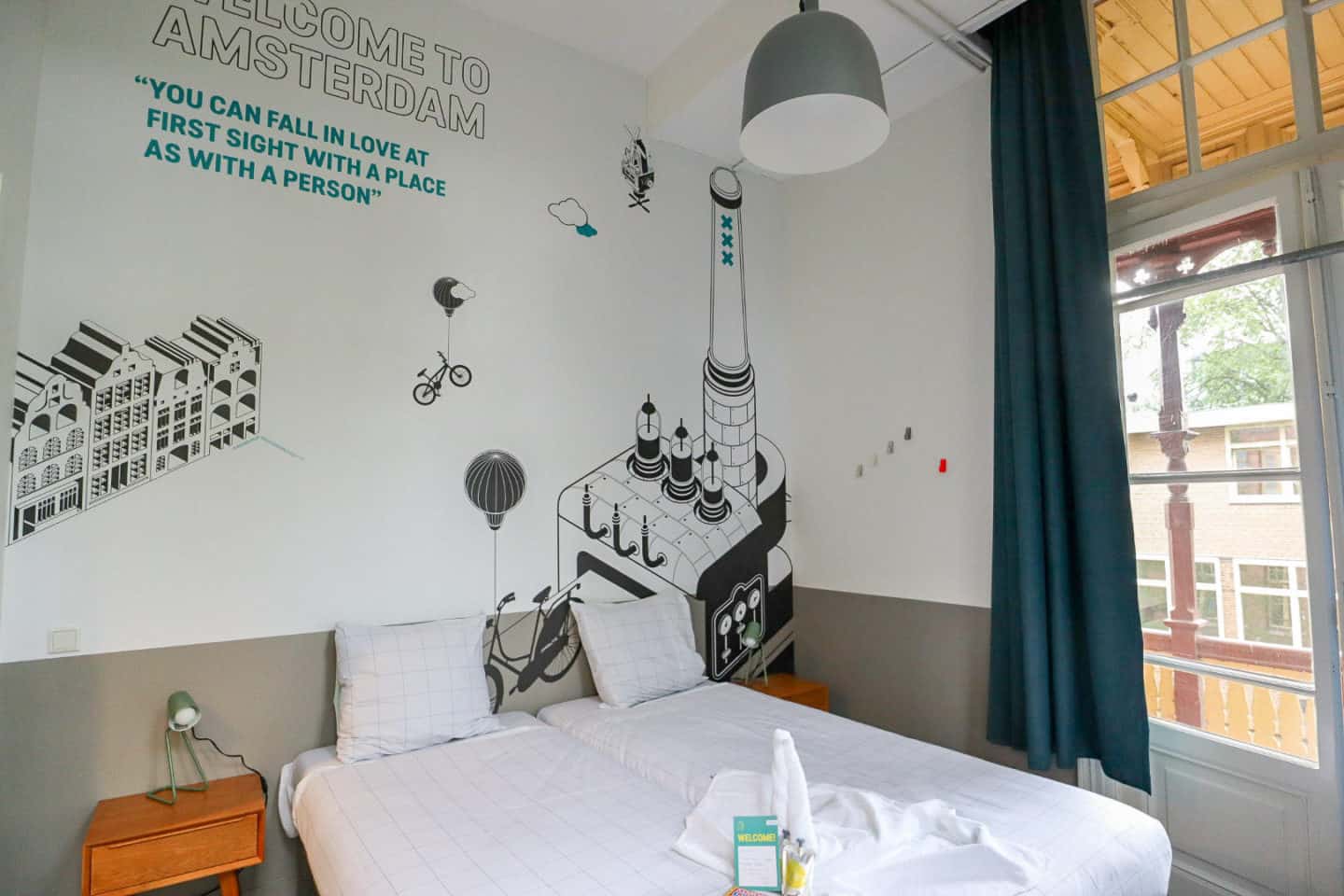 private room stayokay hostel vondelpark - europe city break on a budget