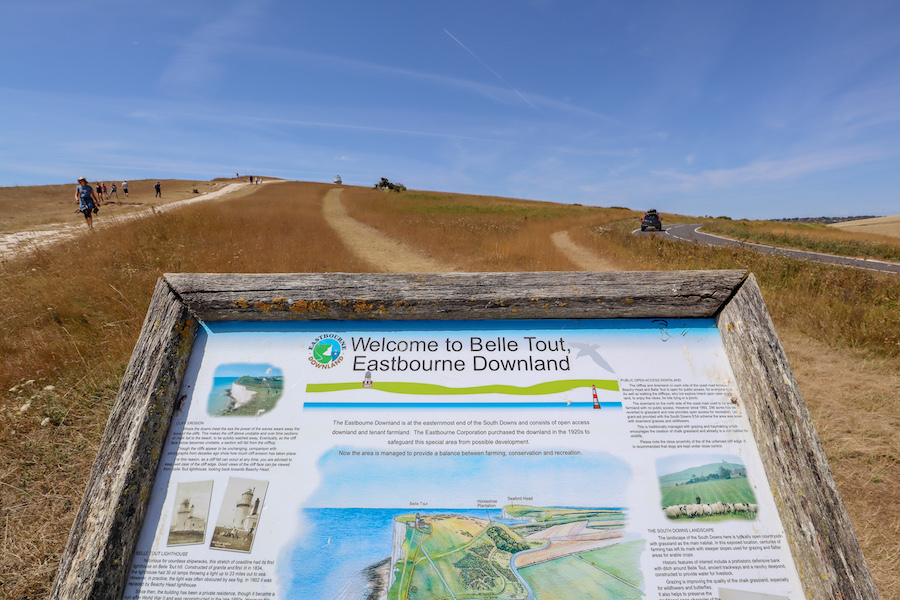 Seven Sisters Cliffs from London, Belle Tout Sign - Seven Sisters Cliffs from London, Belle Tout Sign