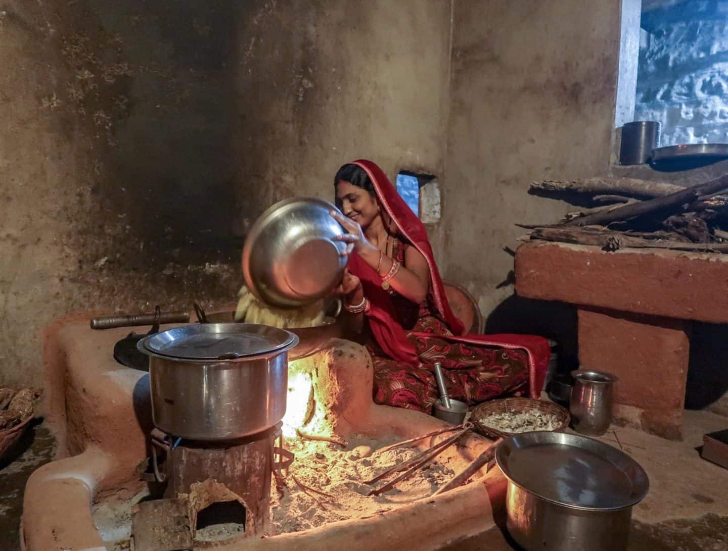 Chhotaram Prajapat's Homestay Jodhpur cooking - Homestay in Jodhpur Rural Rajasthan India Village