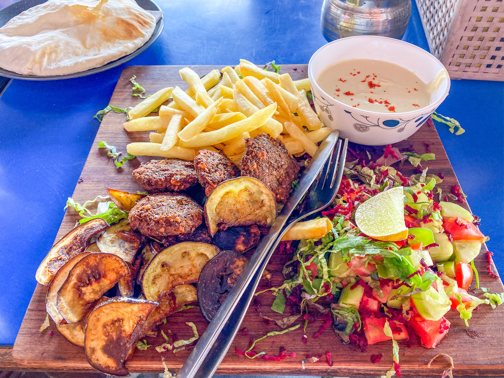 Laura's Cafe best restaurants in Pushkar - Falafel Plate in Laura's Cafe Pushkar | best restaurants in Pushkar