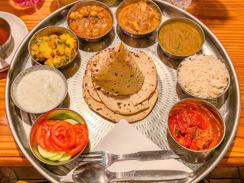 Sixth Sense Restaurant Pushkar - Large Thali in Sixth Sense Restaurant Pushkar