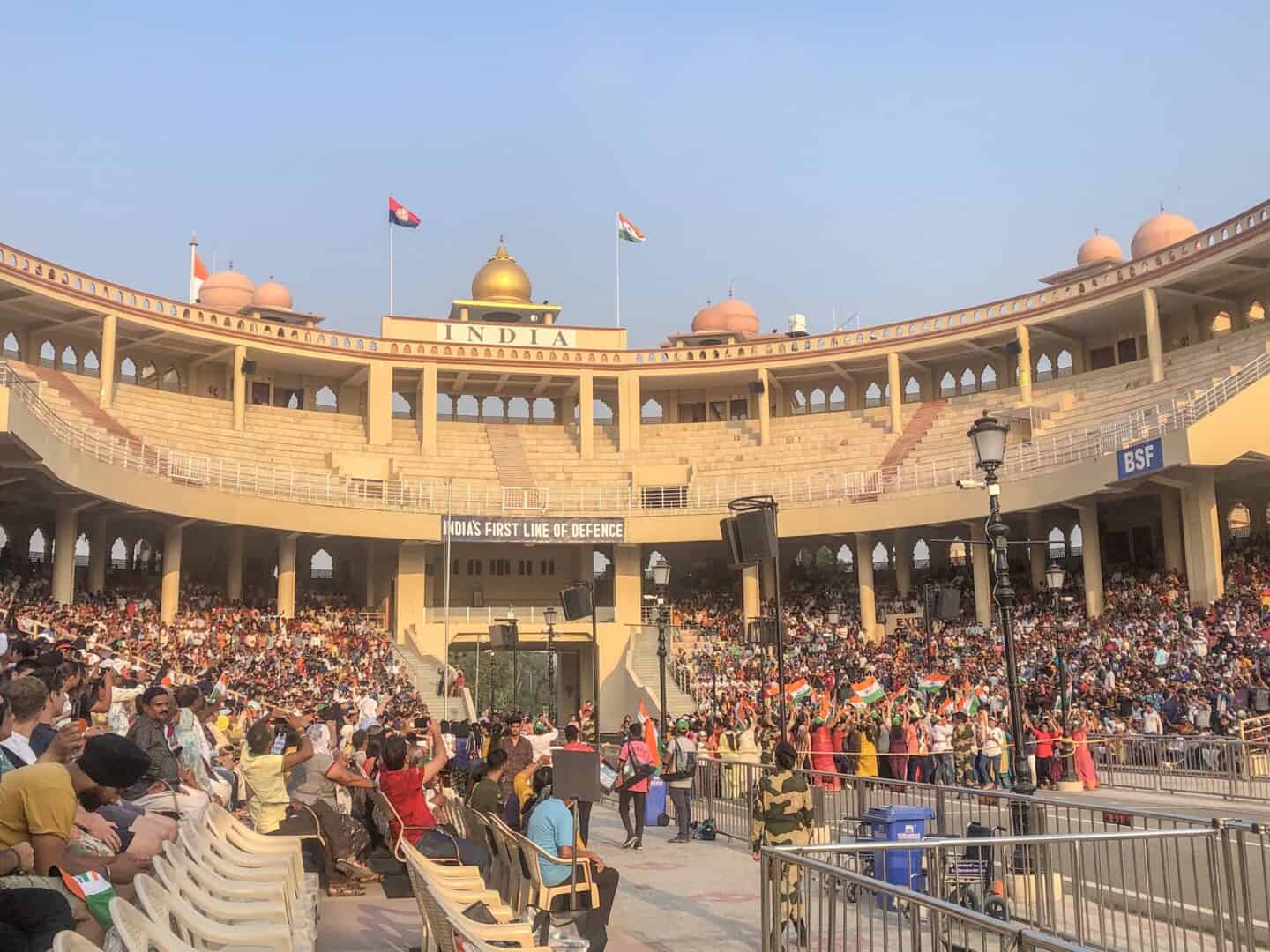 Wagah Border Ceremony - Wagha Border Ceremony crowd