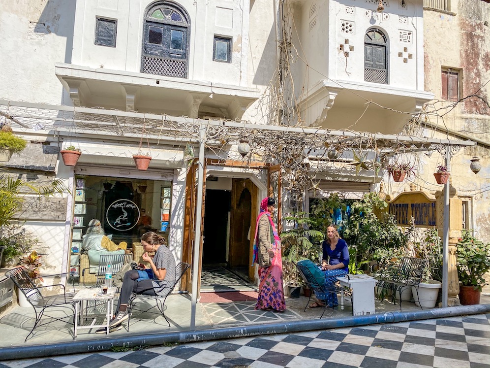Coffee Temple Cafe, U-Turn Hotel Pushkar - outside of Coffee Temple Cafe, U-Turn Hotel Pushkar