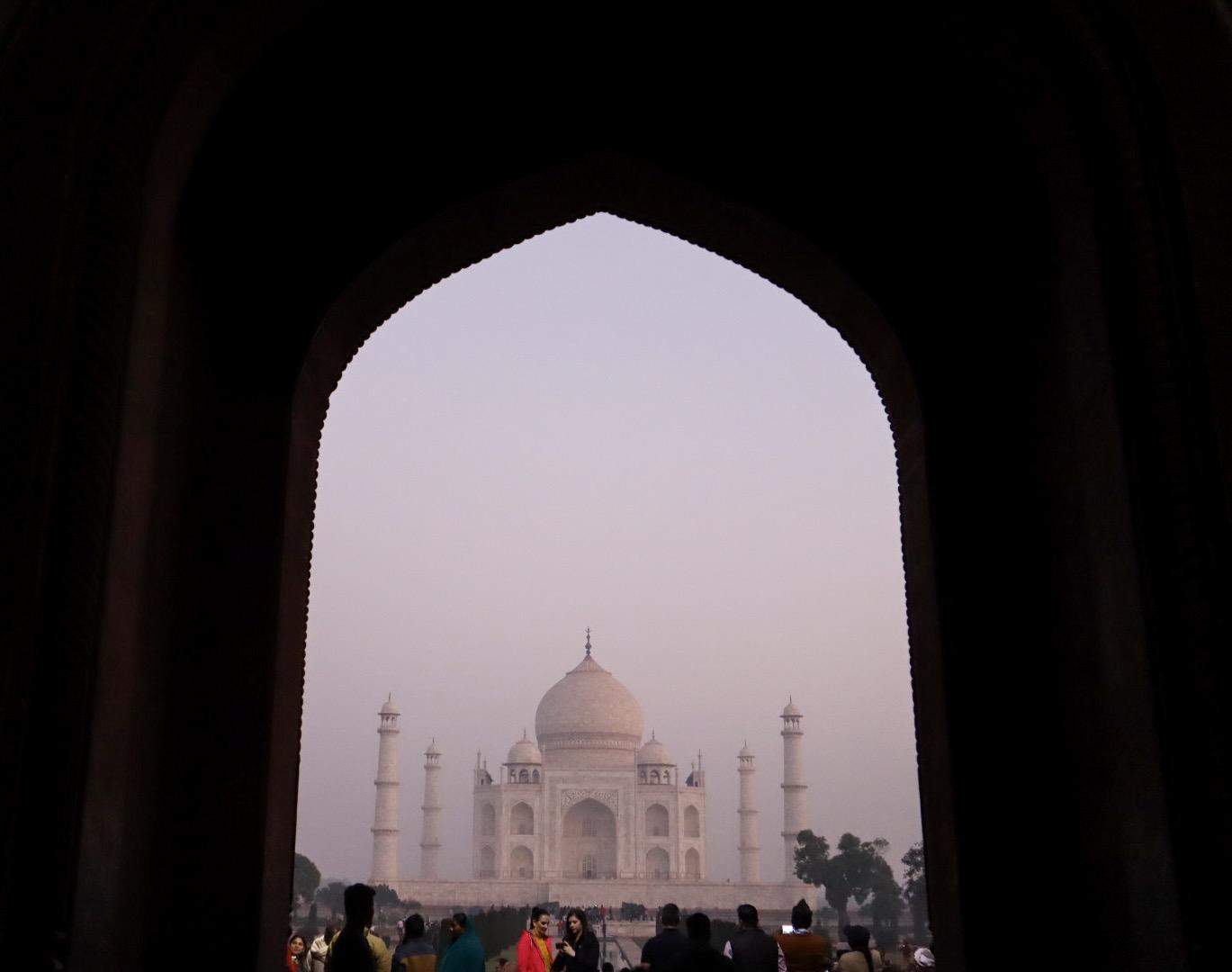 Taj Mahal Entrance Sunrise - The Wandering Quinn Travel Blog