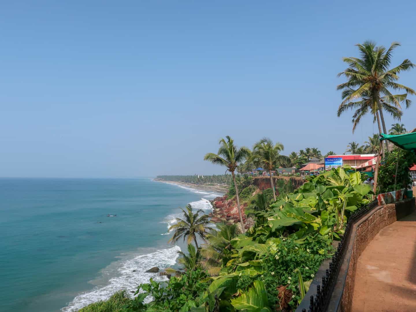 Varkala Beach - best places to visit in India, Varkala Beach Cliffside