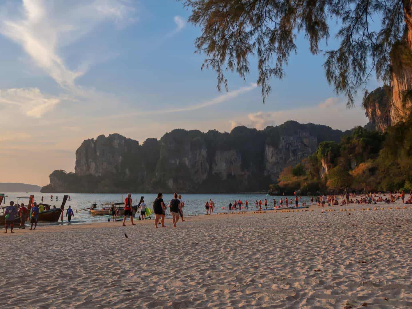 railay beach sunset - ao nang to railay, day trip