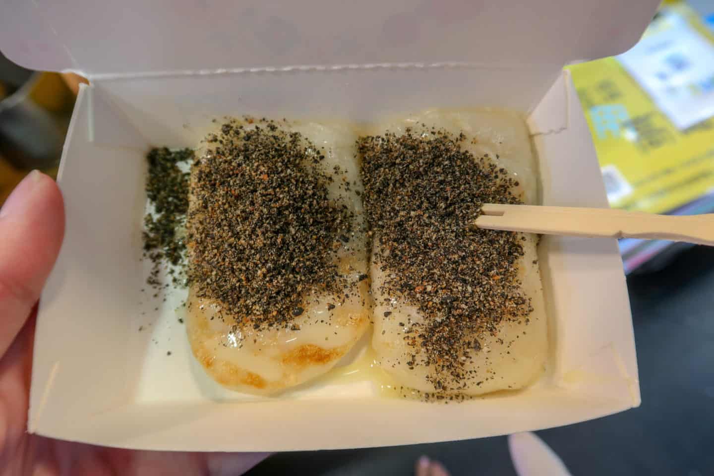 Sesame BBQ Rice Stick Taiwan Night Market - sesame moche from Liohe night market