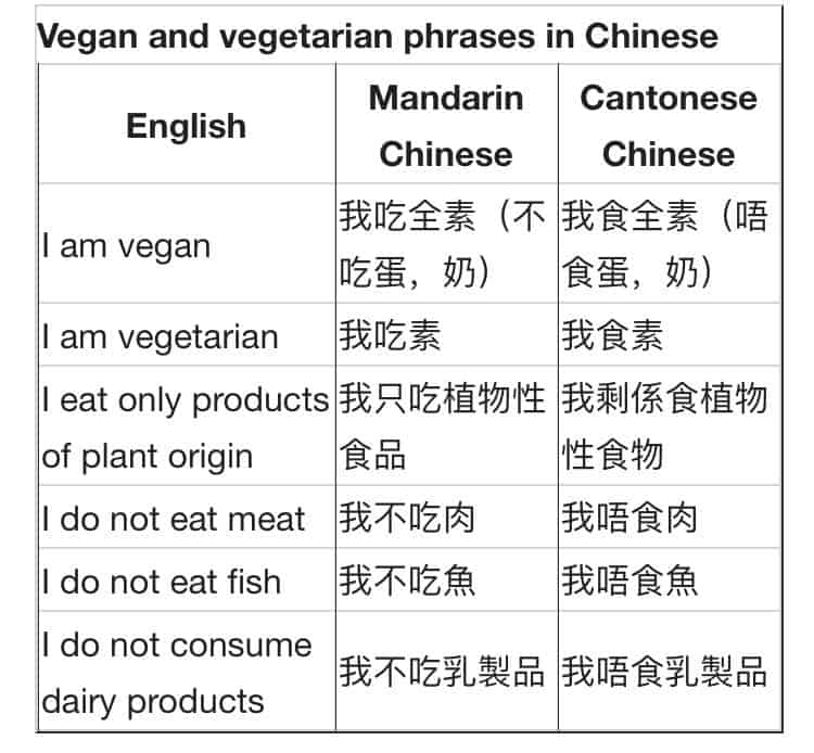 Vegetarian & Vegan Sayings in Mandarin and English - The Wandering Quinn Travel Blog