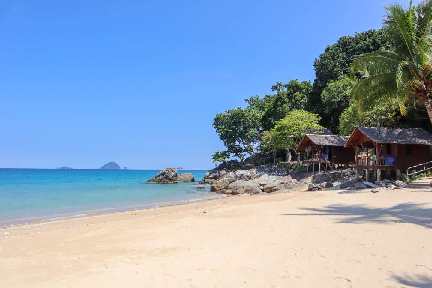 Mira Beach Perhentian Islands - Perhentian island blue sky weather| best places to travel in Asia in July and August