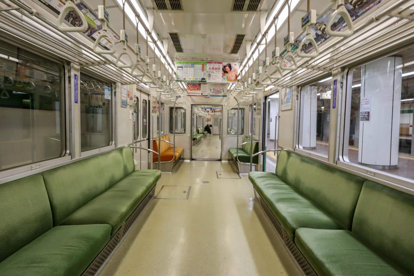 Kobe Subway Train - Kobe Subway Train getting from the airport