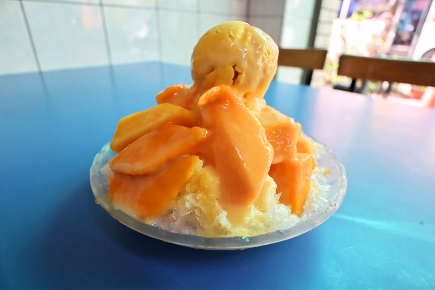 Taiwan Shaved Ice Dessert - Mango shaved ice dessert Kaohsiung