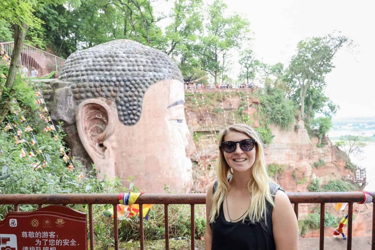 Leshan Giant Buddha - the dragon trip backpacking china tour Leshan Giant Buddha