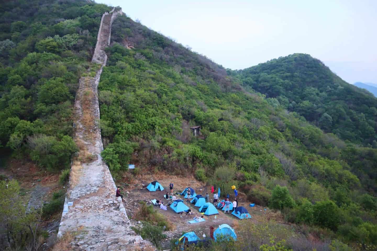 camping on the great wall of china - camping on Great Wall of China