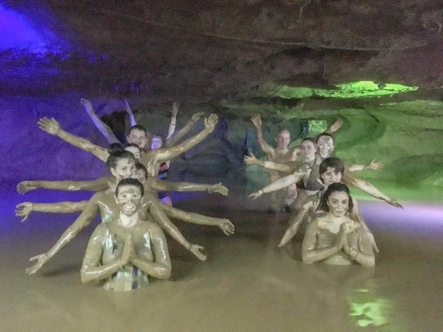 mud baths in yangshou cave china - backpacking China, the dragon trip backpacking china tour mud baths in yangshou cave china