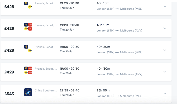 London to Melbourne Flight Price Southern China Airways - London to Melbourne Flight Price Southern China Airways
