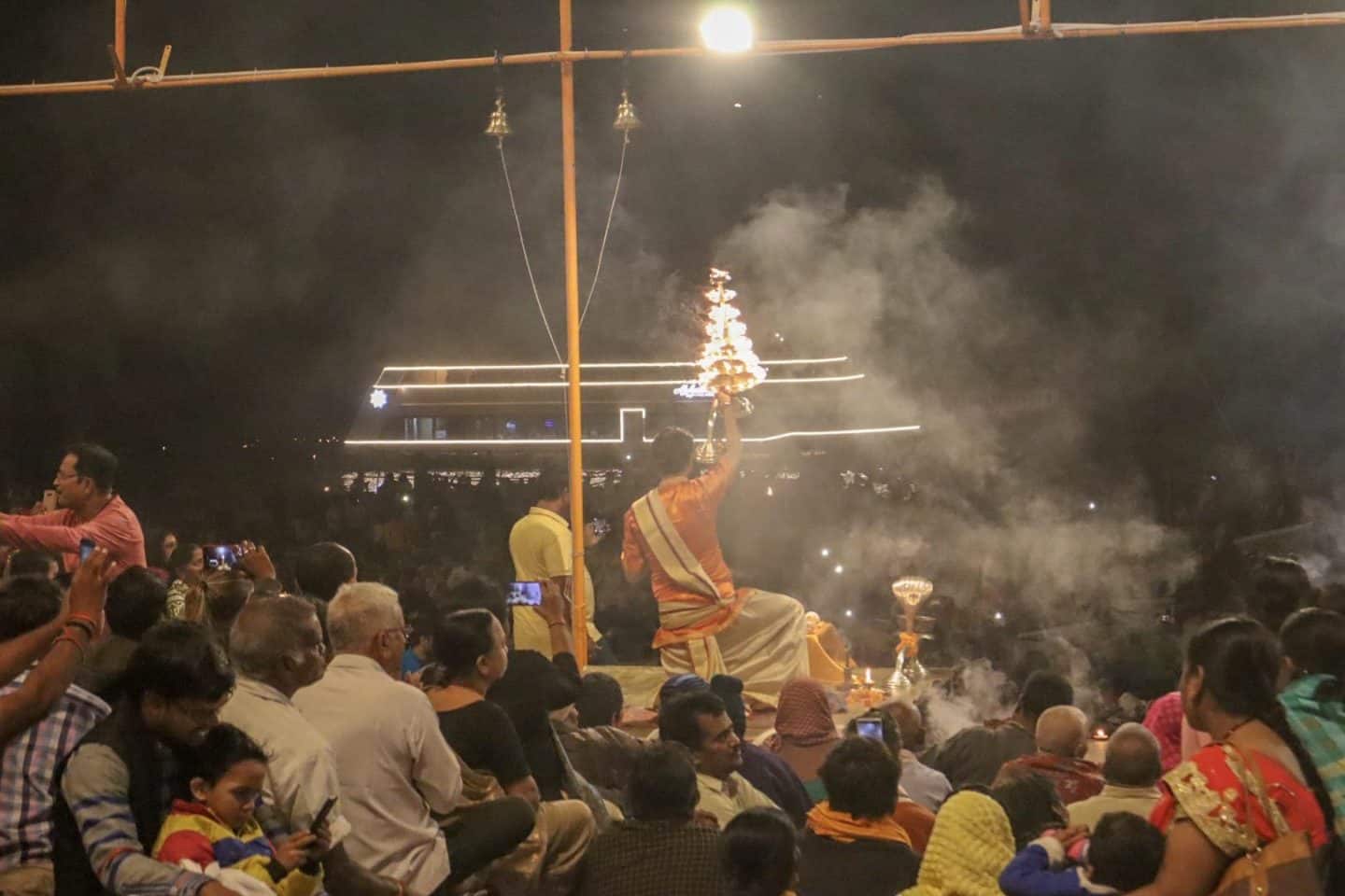 Evening Aarti Ceremony in Varanasi - 2 week India itinerary, evening aarti ceremony in Varanasi