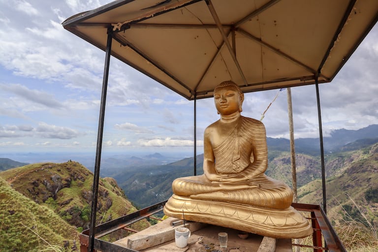 Buddha Little Adams Peak - Buddha at the top of Little Adams Peak