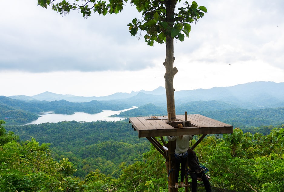 kalibiru yogyakarta - Yogyakarta cloudy mountain weather | best places to travel in Asia in July and August