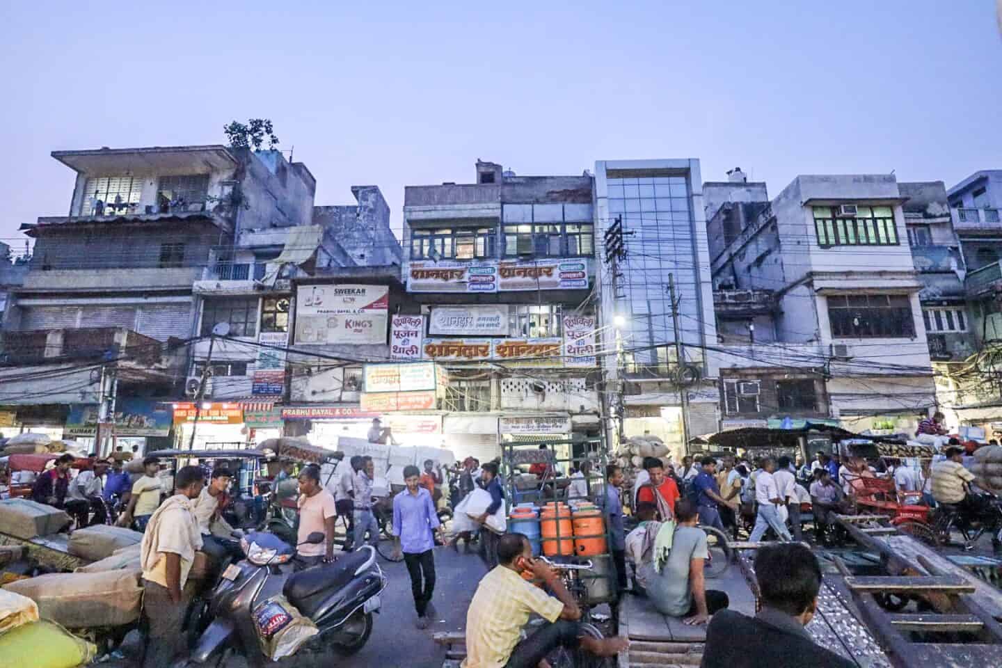 Street Food Street Food Tour Old Delhi Reality Tours - sunset in Old Delhi with Traffic | best places to visit in India