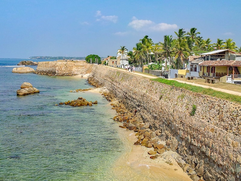 Galle - places to visit in Sri Lanka on first trip, Galle City Wall and Ocean