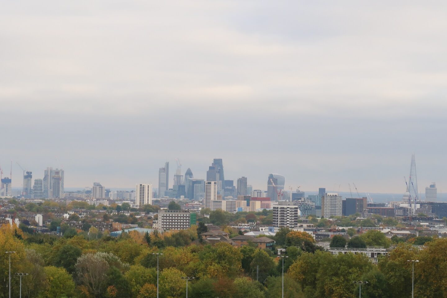 View of London from Hampstead Heath - view of london skyline from hampstead heath park | things to do in london in winter