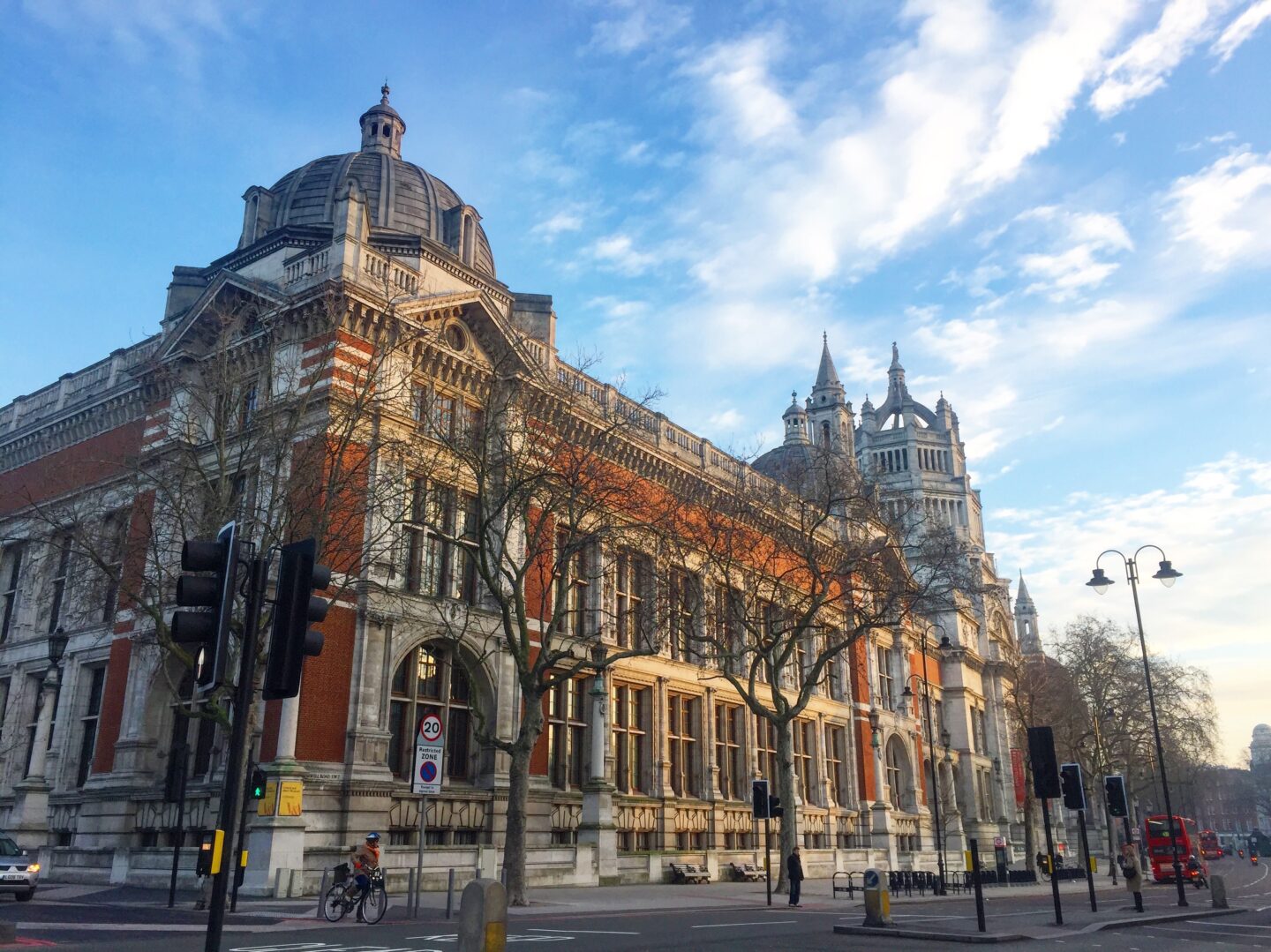 V&A Museum London - London in Winter, V&A museum building in central London