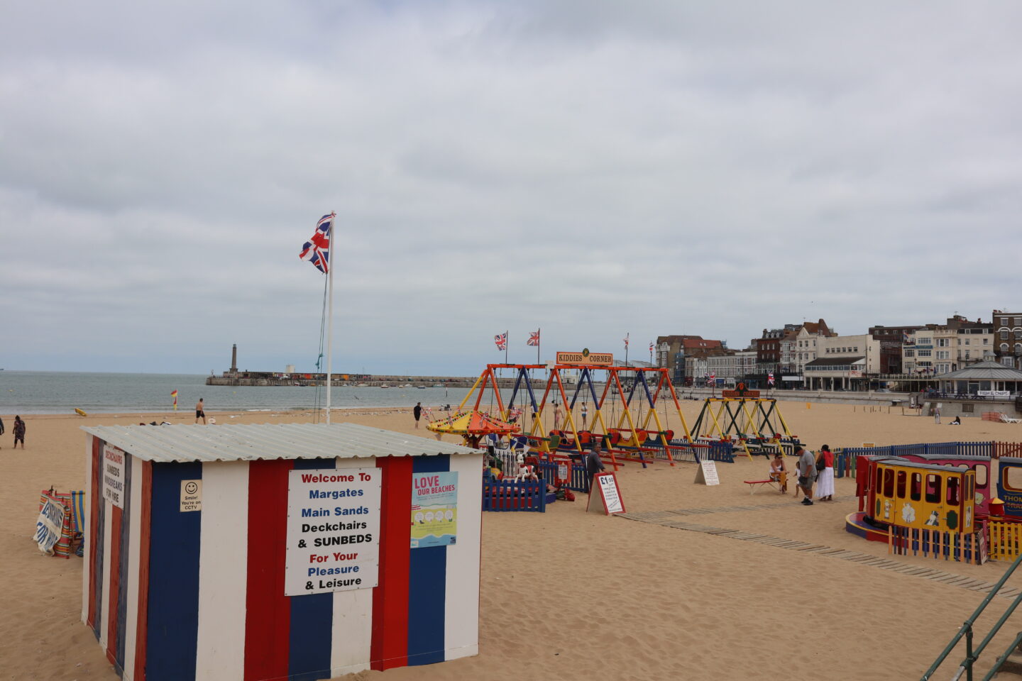 Margate Beach - London in Winter, margate beach with grey sky