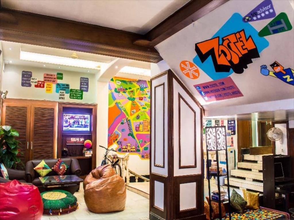 zostel delhi - zostel hostel delhi reception area