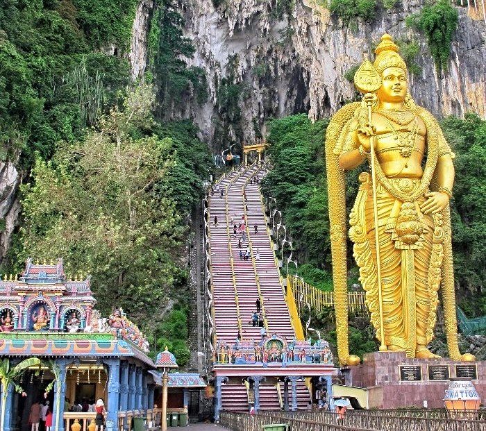 Batu-Caves - batu caves steps | best places to travel in December and January