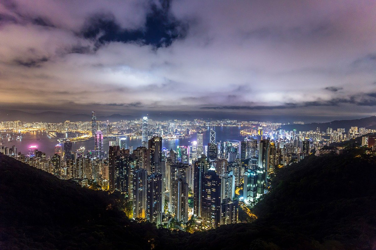 Hong-KOng - hong kong skyline at night | best places to travel in Asia December and January