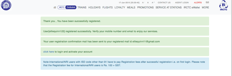 How to register on IRCTC 4 - IRCTC registration page