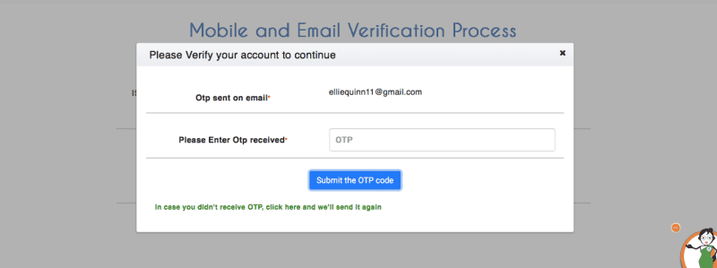 How to register on IRCTC 6 - IRCTC registration verification page