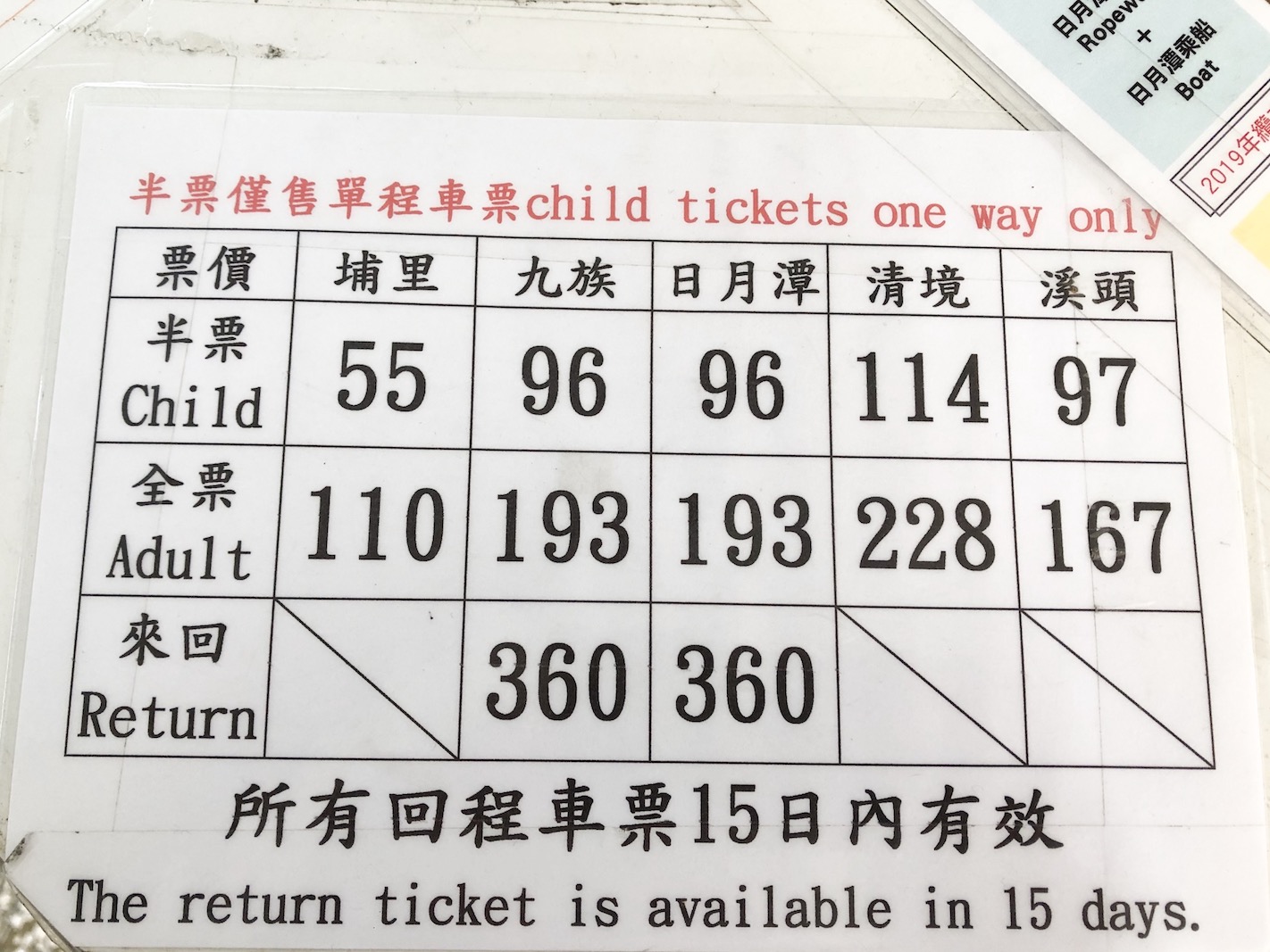 Sun Moon Lake Passes - Sun Moon Lake day trip from Taichung, sun moon lake bus prices from taichung