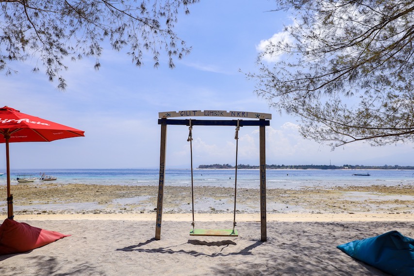 Gili T swing on the beach - Gili Trawangan swing, Gili T swing on the beach
