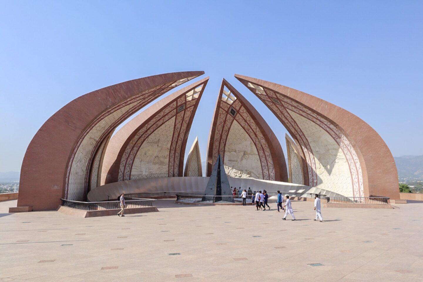 Pakistan Monument Islamabad - Pakistan itinerary, Pakistan Monument lotus flower with blue sky