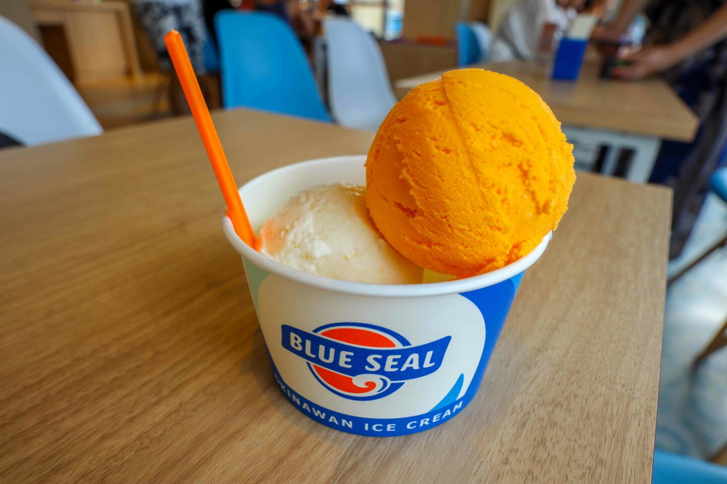 Blue Seal Ice Cream Okinawa - Sweet Potato ice cream from Blue Seal | things to do in Miyakojima island