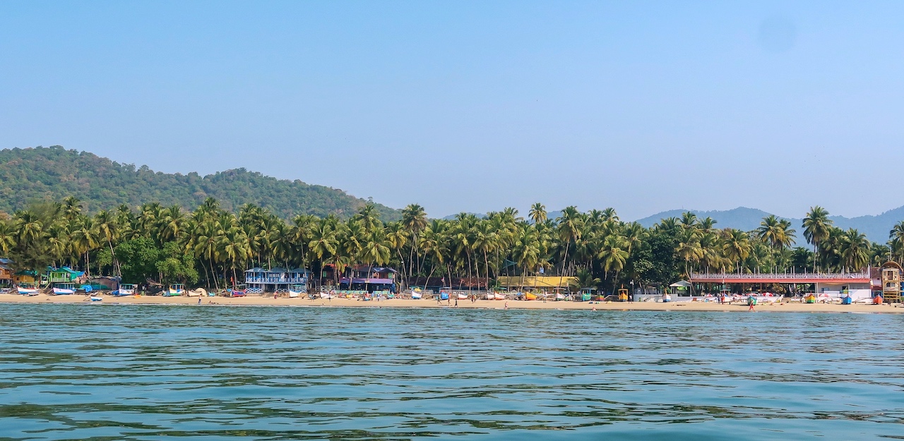 Palolem Beach Goa Trees and Ocean