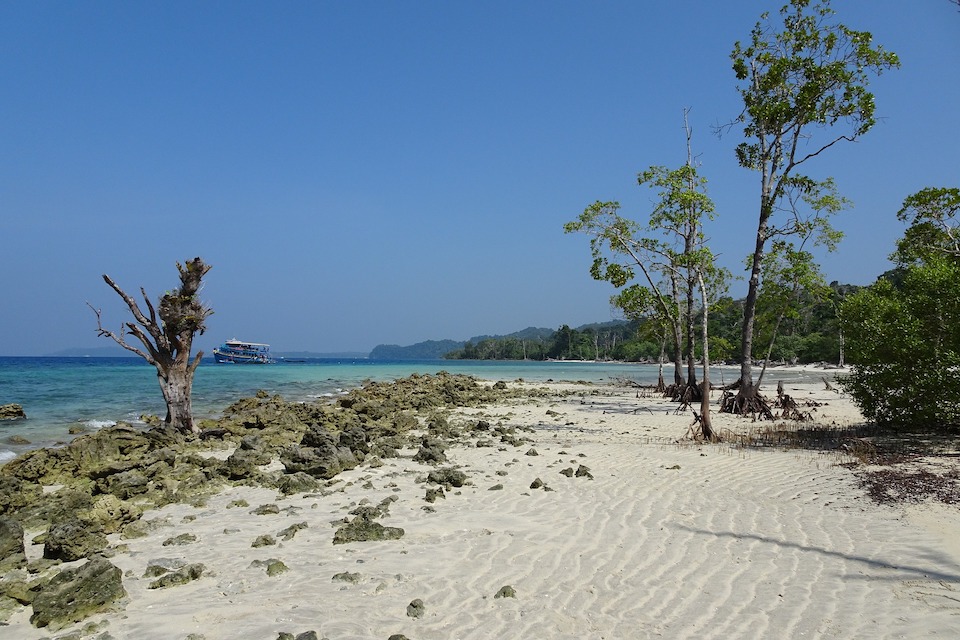 Andaman Islands. - best places to visit in India, white sand beach on Andaman islands