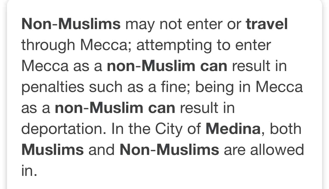 Can non-muslims visit Medina Saudi Arabia? - Can non-muslims visit Madinah?