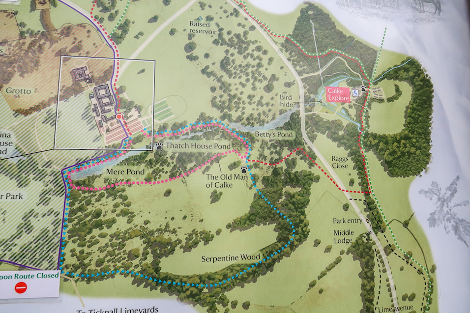 Calke Abbey Walks - Calke Abbey Walks, Map