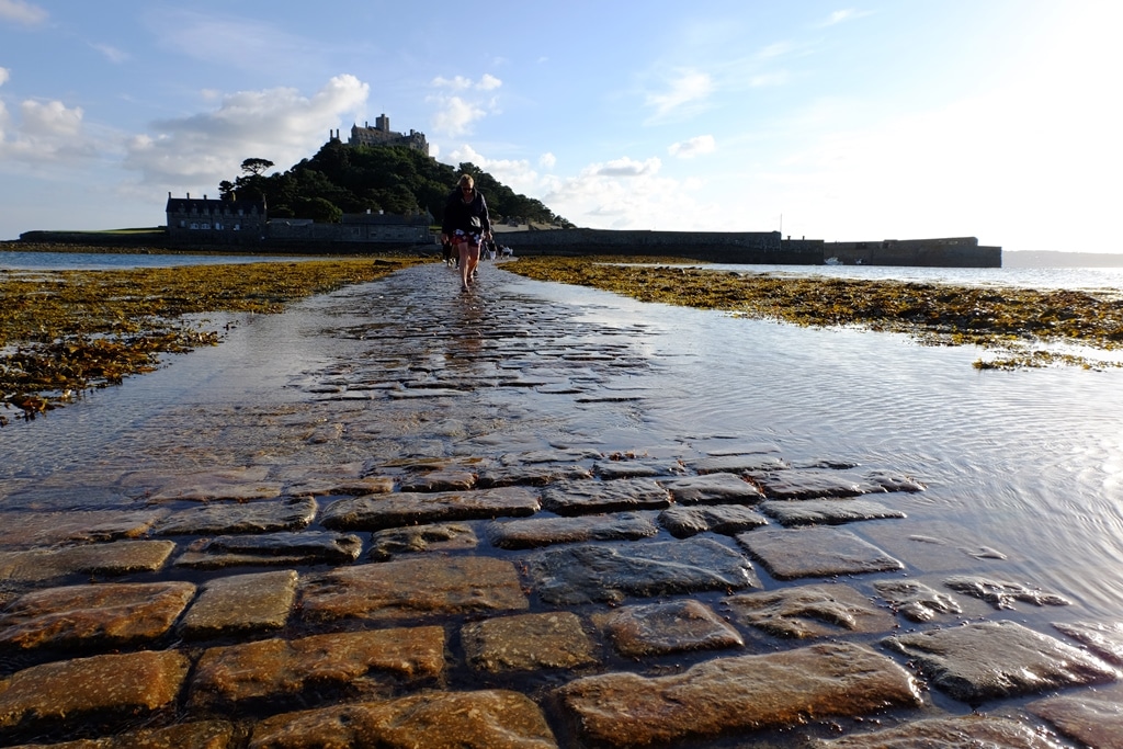 st michaels mount causeway - hidden gems in Cornwall, st michaels mount causeway