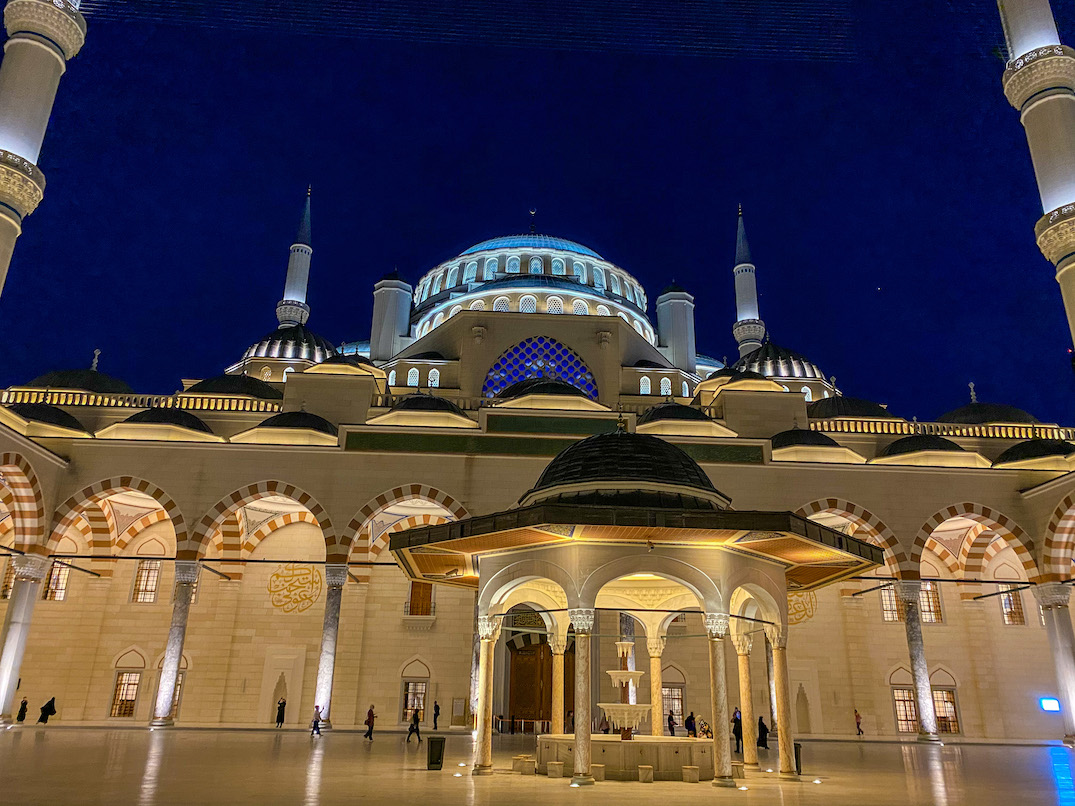 Camlica Mosque at night - Camlica Mosque, at night