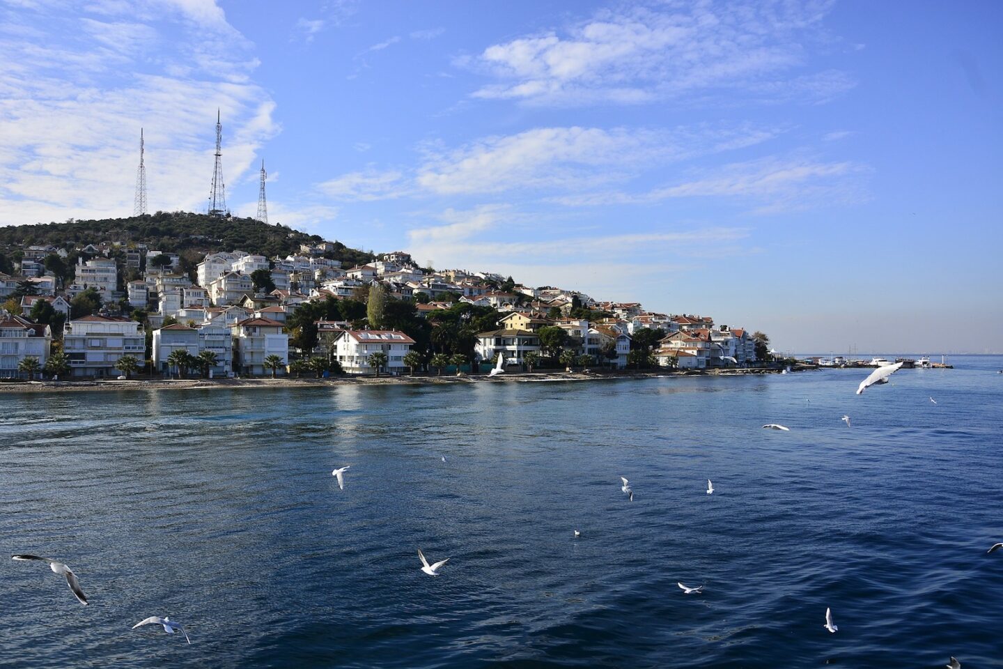 Istanbul 4 day itinerary Princes Islands - Princes Islands from boat with blue sky