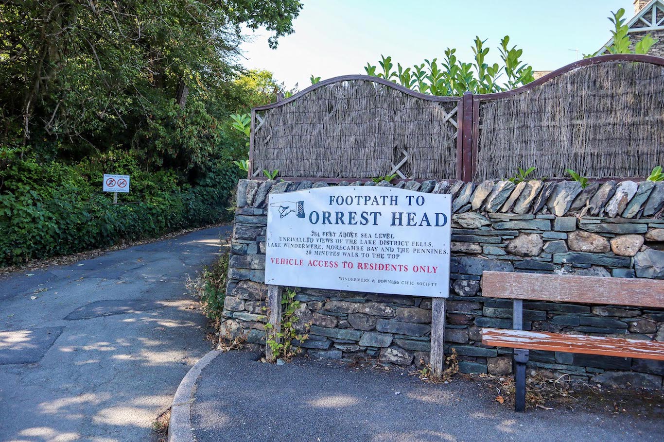 Orrest Head Walk - Orrest Head Walk, Orrest Head Sign
